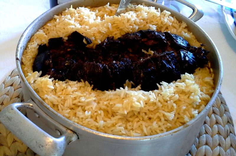 Arroz de Pedro no forno